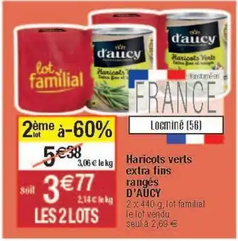 Migros Haricot verts extra fins ragés d'aucy offre