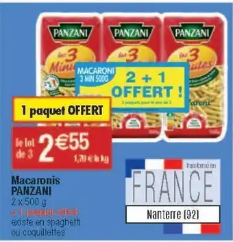 Migros Macaronis panzani offre