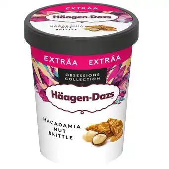 Auchan Pot de glace macadamia nut brittle exträa plaisir häagen dazs offre