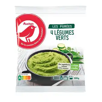 Auchan Purée de 4 légumes verts surgelée auchan offre