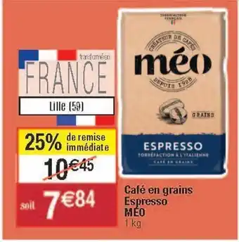 Migros Café en grains espresso méo offre