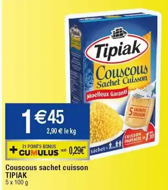 Migros Couscous sachet cuisson tipiak offre
