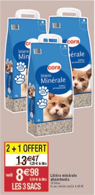 Migros Litière minérale absorbante offre