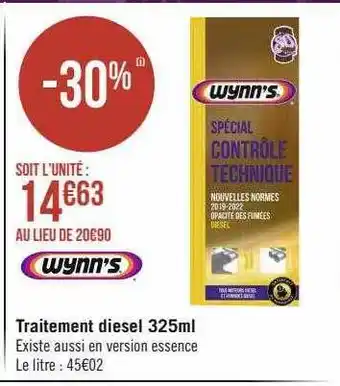 Traitement diesel 325ml wynn's