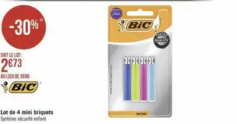 Lot de 4 mini briquets bic