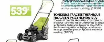 Point Vert Tondeuse tractée thermique progreen pg53 honda 170v offre