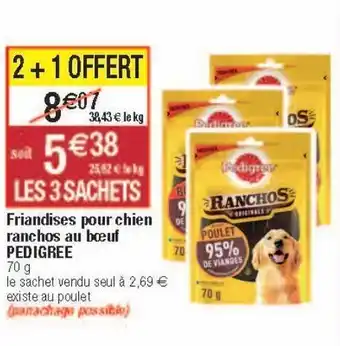 Friandise pour chien ranchos au boeuf pedigree
