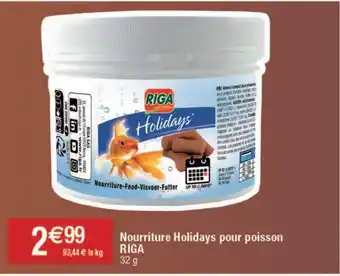 Nourriture holidays pour poissons riga