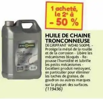 Point Vert Huile de chaine tronçonneuse offre