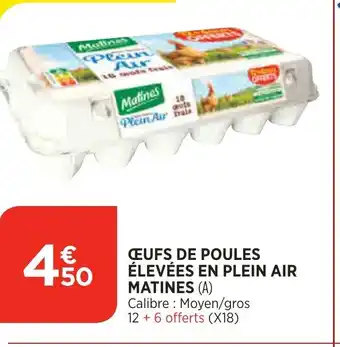 Bi1 Œufs de poules élevées En Plein Air Matines offre