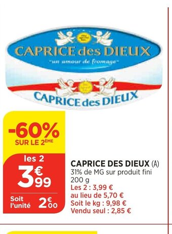 Bi1 Caprice Des Dieux offre