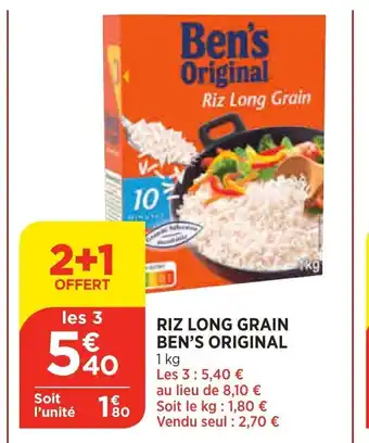 Bi1 RIz Long Grain Ben's Original offre