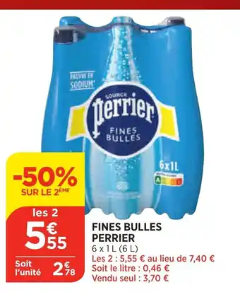 Bi1 Fines Bulles Perrier offre