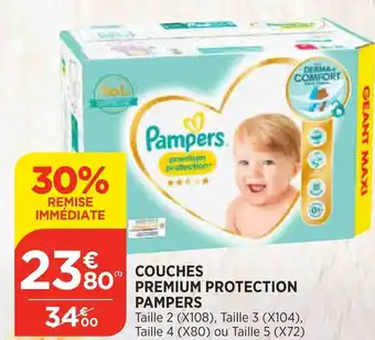 Bi1 Couches Premium Protection Pampers offre