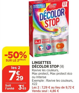 Bi1 Lingettes Decolor Stop offre