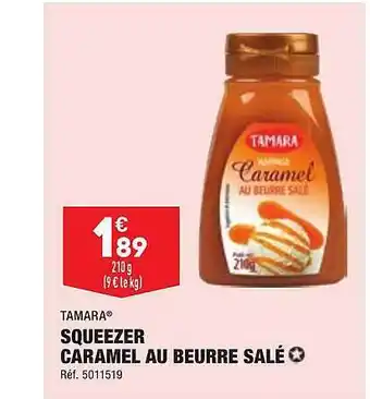 ALDI Squeezer caramel au beurre salé tamara offre