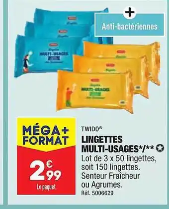 ALDI Lingettes multi-usages twigo offre