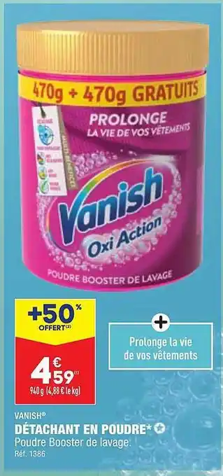 ALDI Détachant en poudre vanish offre