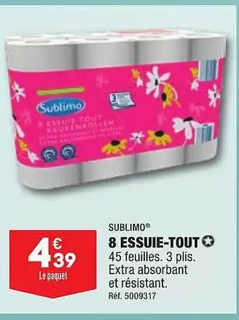 ALDI 8 essuie-tout sublimo offre