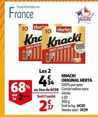 Auchan Knacki original herta offre