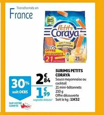 Auchan Surimis petits coraya offre