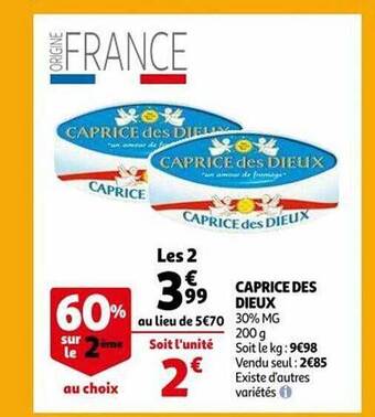 Auchan Caprice des dieux offre