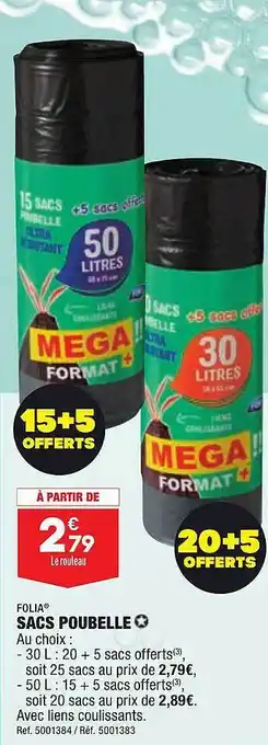 ALDI Sacs poubelle folia offre