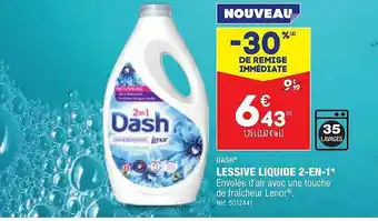 ALDI Lessive liquide 2-en-1 dash offre
