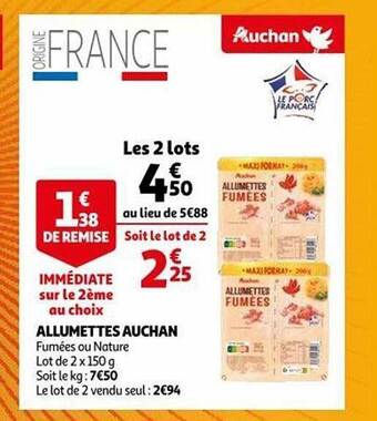 Auchan Allumettes auchan offre