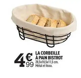 Centrakor La corbeille à pain bistrot offre