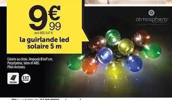 Centrakor La guirlande led solaire 5m offre