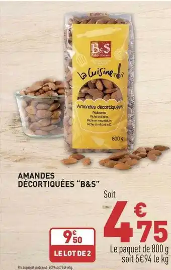 Grand Frais Amandes décortiquées offre