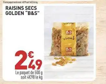 Grand Frais Raisins secs golden offre