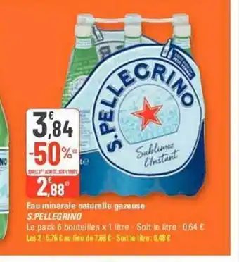 G20 Eau minérale naturelle gazeuse s. pellegrino offre