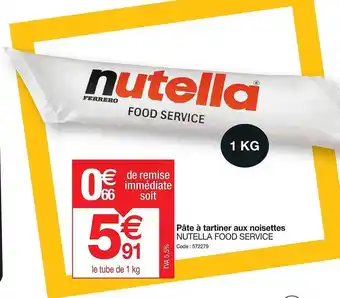 Promocash Pâte à tartiner aux noisettes nutella food service offre