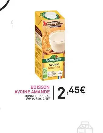 Le grand panier bio Boisson avoine amande bonneterre offre