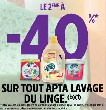 Intermarché Sur tout apta lavage du linge offre