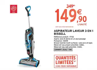 Intermarché Aspirateur laveur 3 en 1 bissell offre