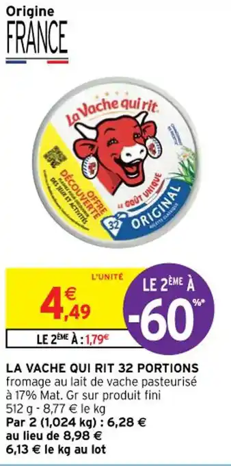 Intermarché La vache qui rit 32 portions offre