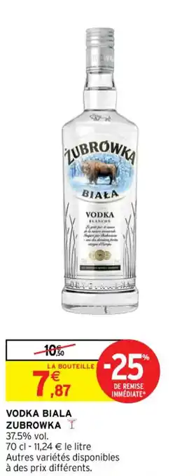 Intermarché Vodka biala ZUBROWKA offre