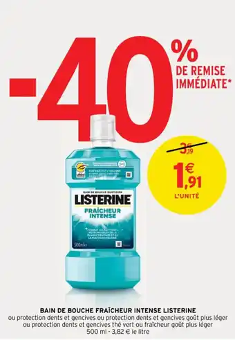 Intermarché Bain de bouche fraîcheur intense LISTERINE offre