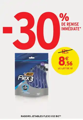 Intermarché Rasoirs jetables flex3 X12 BIC offre