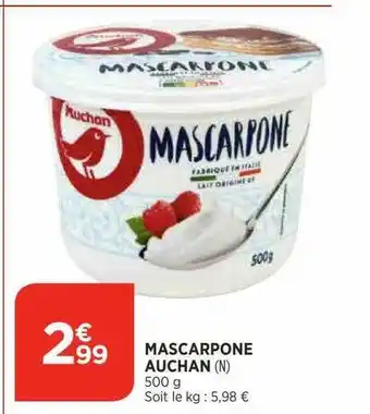 Bi1 Mascarpone auchan offre