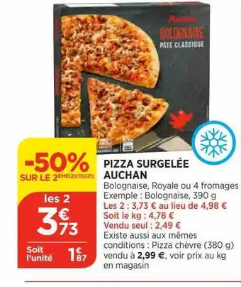 Bi1 Pizza surgelée auchan offre