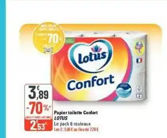 G20 Papier toilette confort lotus offre