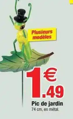 Bazarland Pic de jardin offre