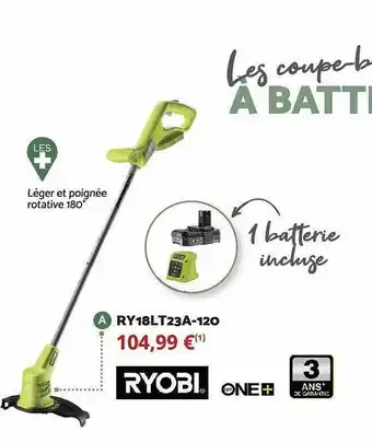 Bricomarché Ry18lt23a-120 ryobi one+ offre