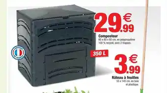 Bazarland Composteur râteau à feuilles offre