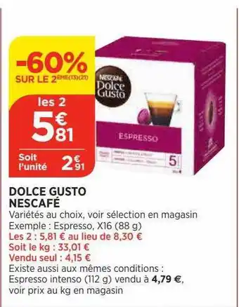 Dolce gusto nescafé