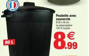 Bazarland Poubelle avec couvercle offre
